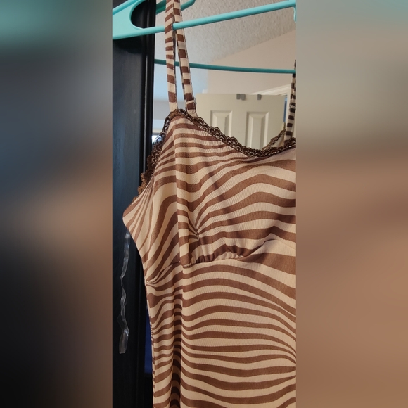 NWT Wild Fable Asymmetrical Animal Print Spaghetti Strap Party Dress - Picture 8 of 9